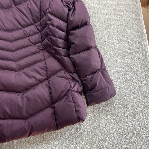 Calvin Klein Down Jacket Puffer Coat Brown w Removable Hood & Fur Trim Sz XL ** - Picture 12 of 16